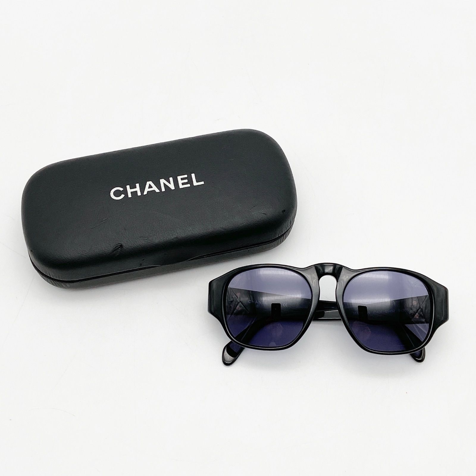 Chanel Coco Mark Sunglasses Plastic Black 01452 94305 シャネル