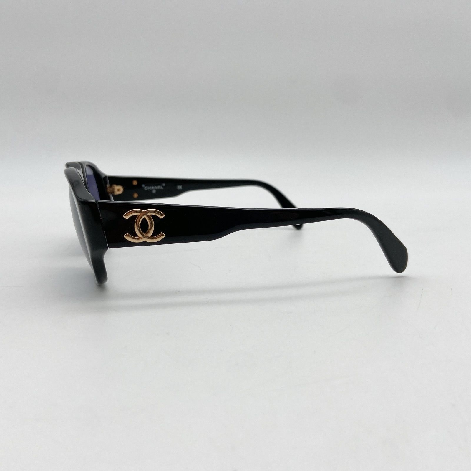 Chanel Coco Mark Sunglasses Plastic Black 01452 94305 シャネル