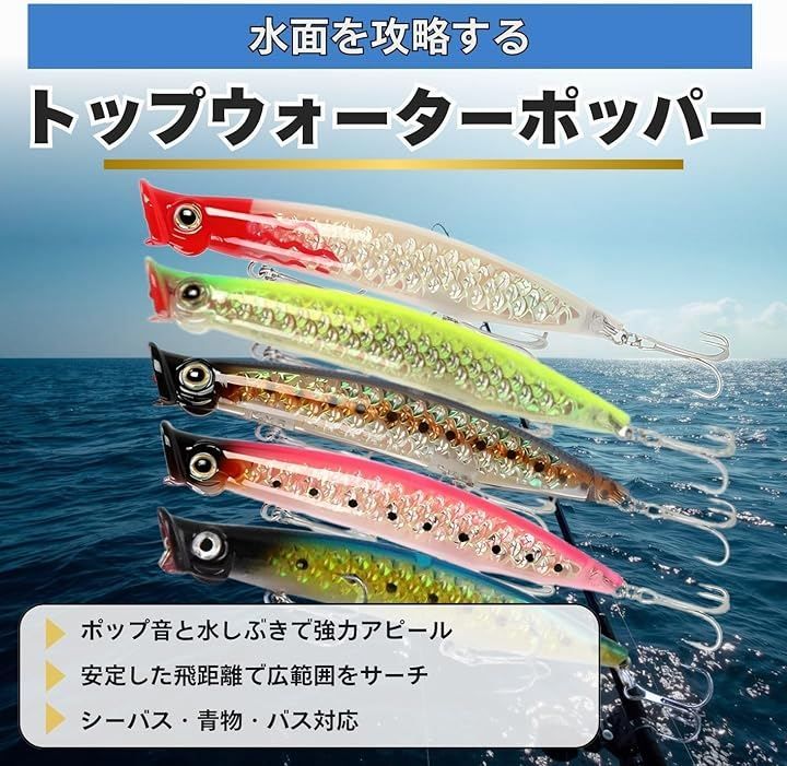 RENASYS ルアーセット ポッパー トップウォーター ペンシル 海釣り