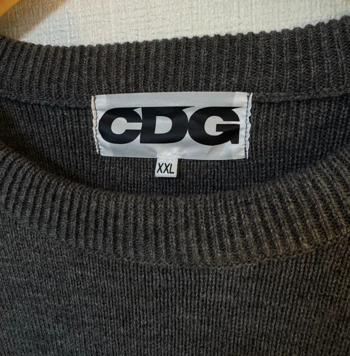 XXL コム・デ・ギャルソン CDG ニット グレー - メルカリ