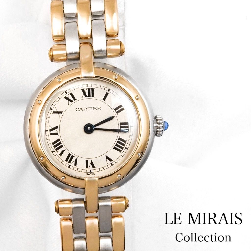 仕上済】カルティエ パンテール ヴァンドーム SM コンビ 3ロウ K18×SS