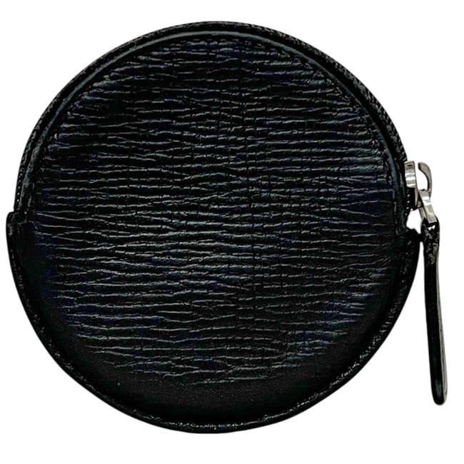 ロエベ コインケース ブラック アナグラム 丸型 小銭入れ レザー 中古