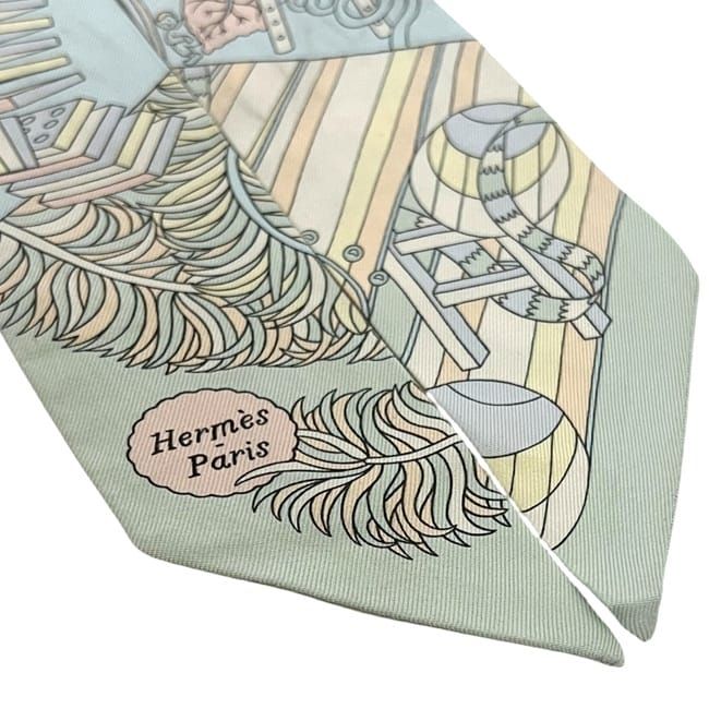 エルメス リボン ツイリー ライトブルー ベージュ 杖傘と決闘 - メルカリ