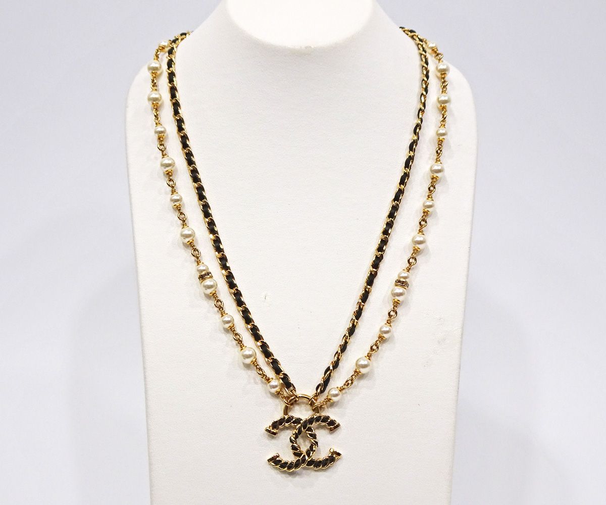 【目立った傷なし】CHANEL 24B CCロゴ　ネックレス　シャンパンゴールド 質コニシ】【CHANEL/シャネル】ネックレス ココマーク チェーン I24/K