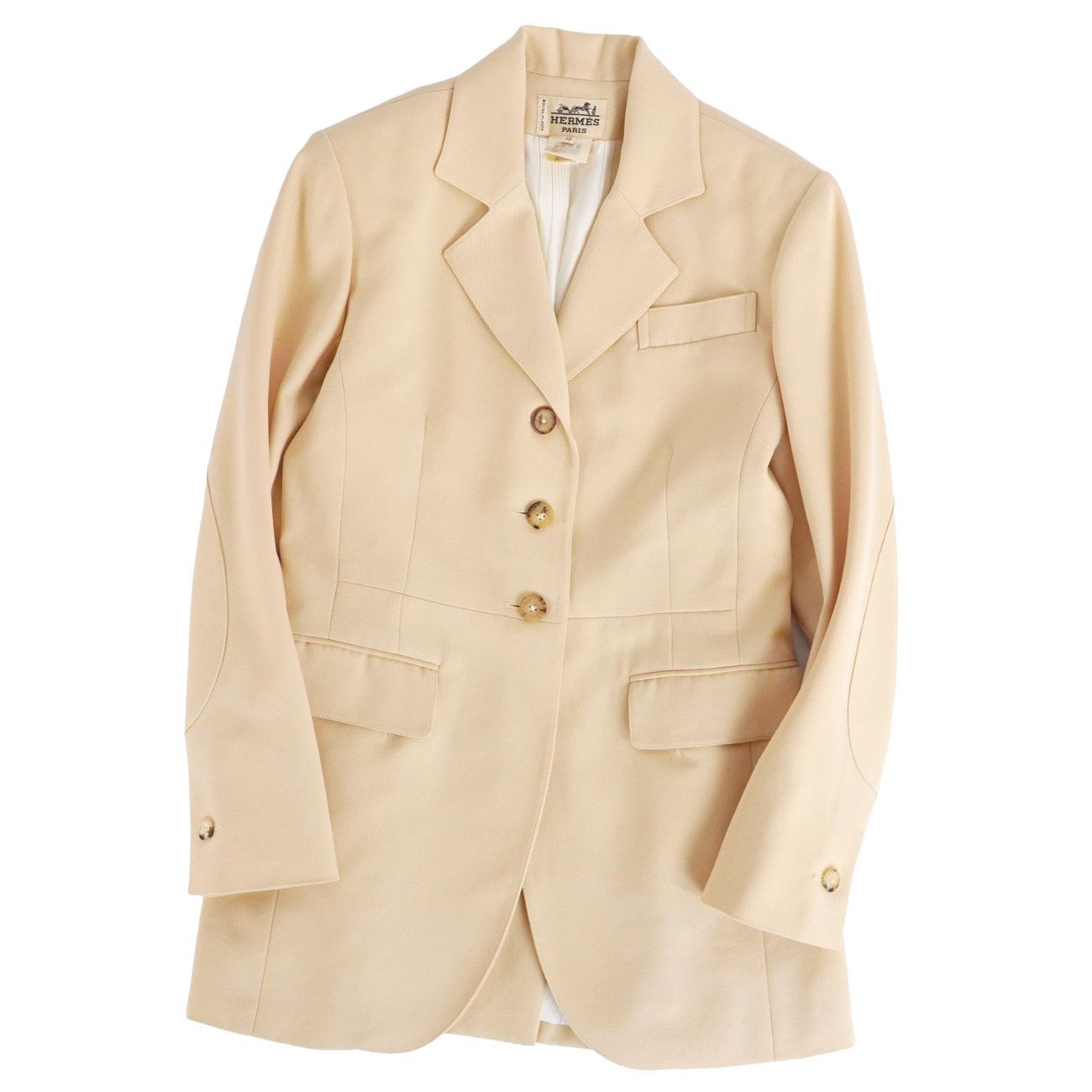 美品 Vintage エルメス HERMES ジャケット テーラード ウール ア