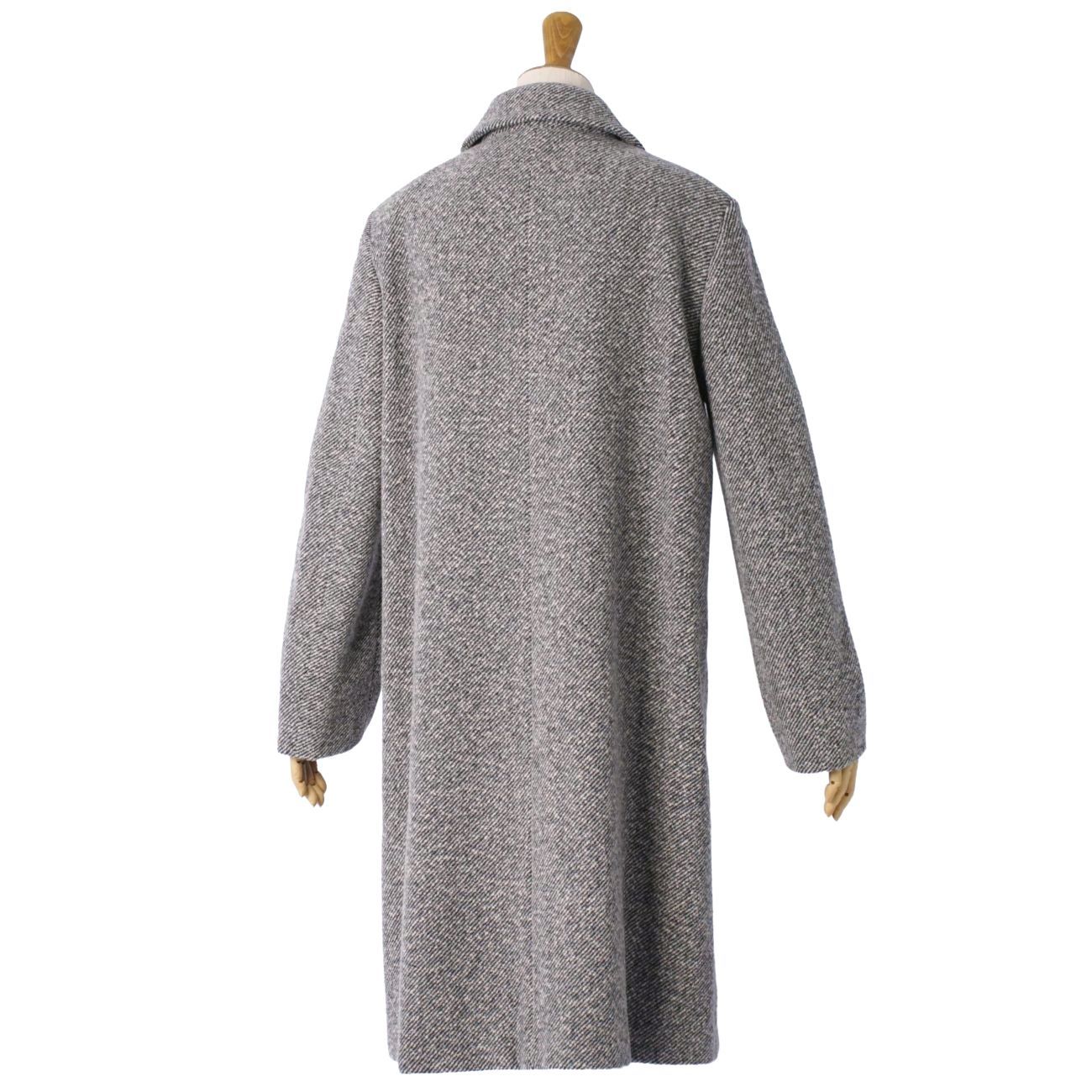 極美品 マックスマーラ Max Mara ロングコート ウール シルク ツイード