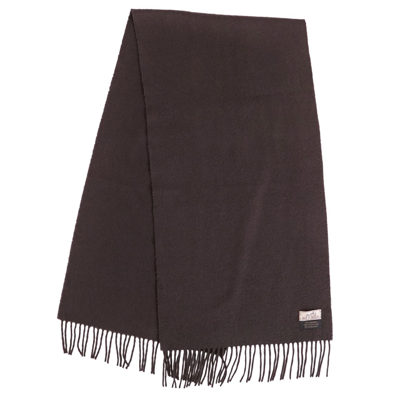 美品 エルメス HERMES マフラー ストール カシミヤ フリンジ メンズ ス