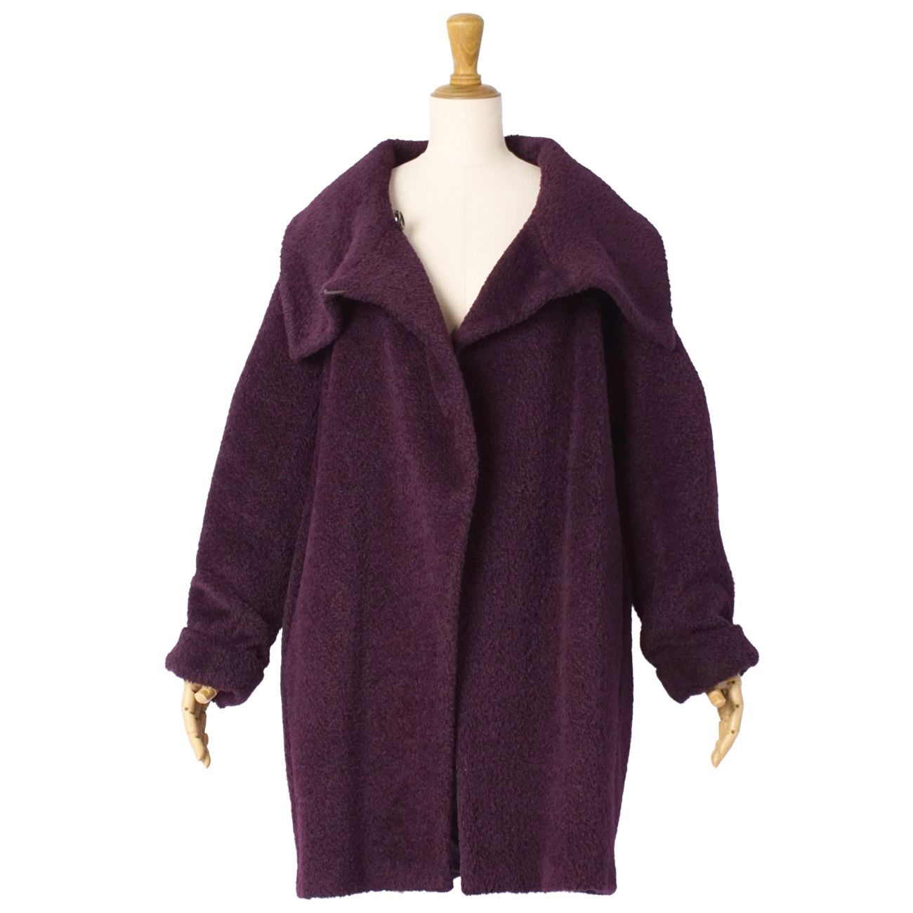 美品 マックスマーラ Max Mara STUDIO コート シャギー アルパカ