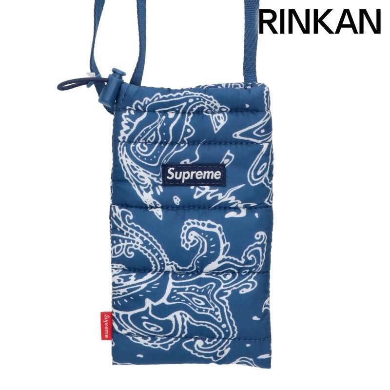 シュプリーム Puffer Neck Pouch バンダナ柄パファーポーチショルダー