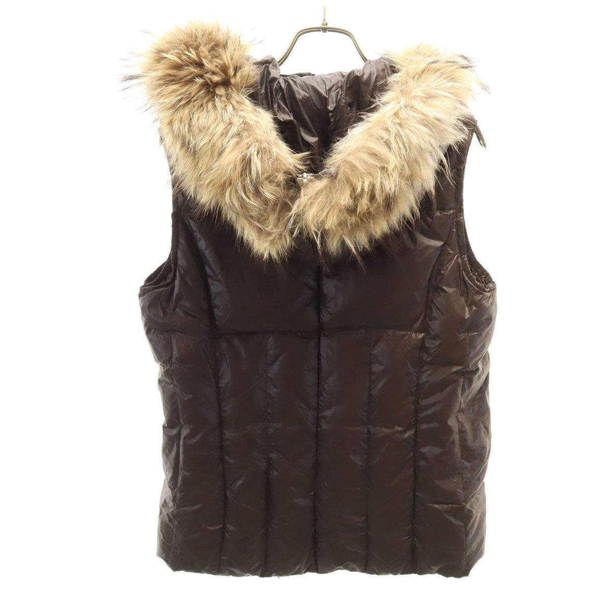 NAPAPIJRI ナパピリ ダウンベスト S ダークブラウン メンズ 古着