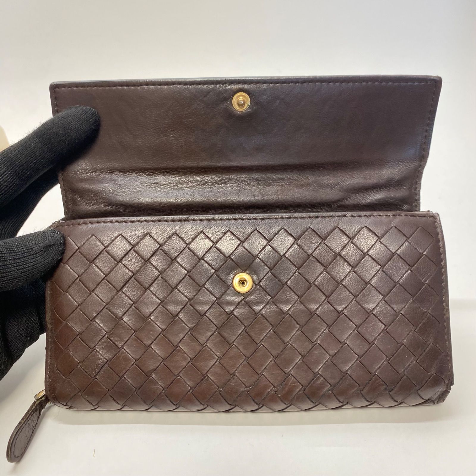 3218 BOTTEGA VENETA ボッテガヴェネタ 長財布 レザー イントレ