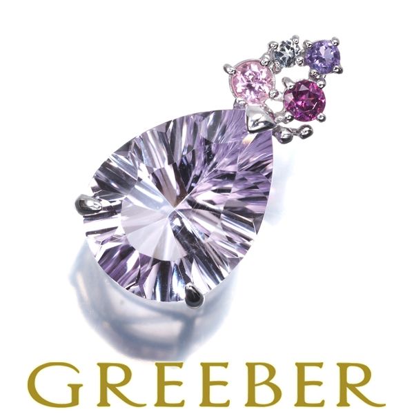 アメジスト 6.40ct ホワイトトパーズ ピンクトルマリン ティアドロップ