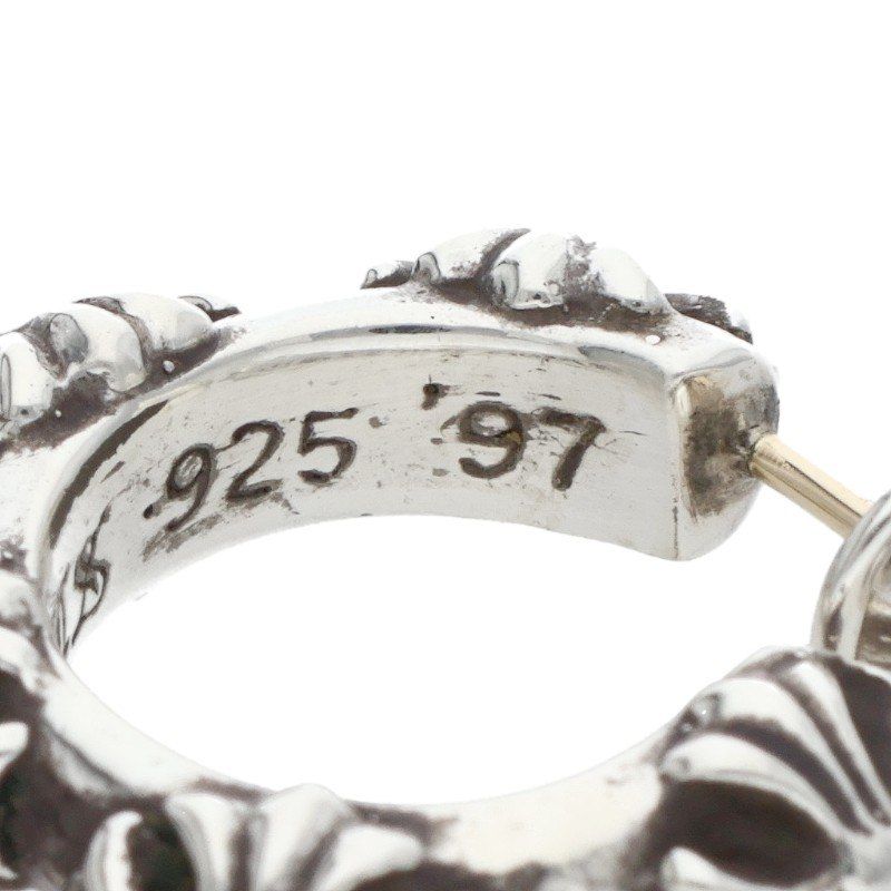 クロムハーツ HOOP CROSS SML/クロスバンドフープ シルバーピアス