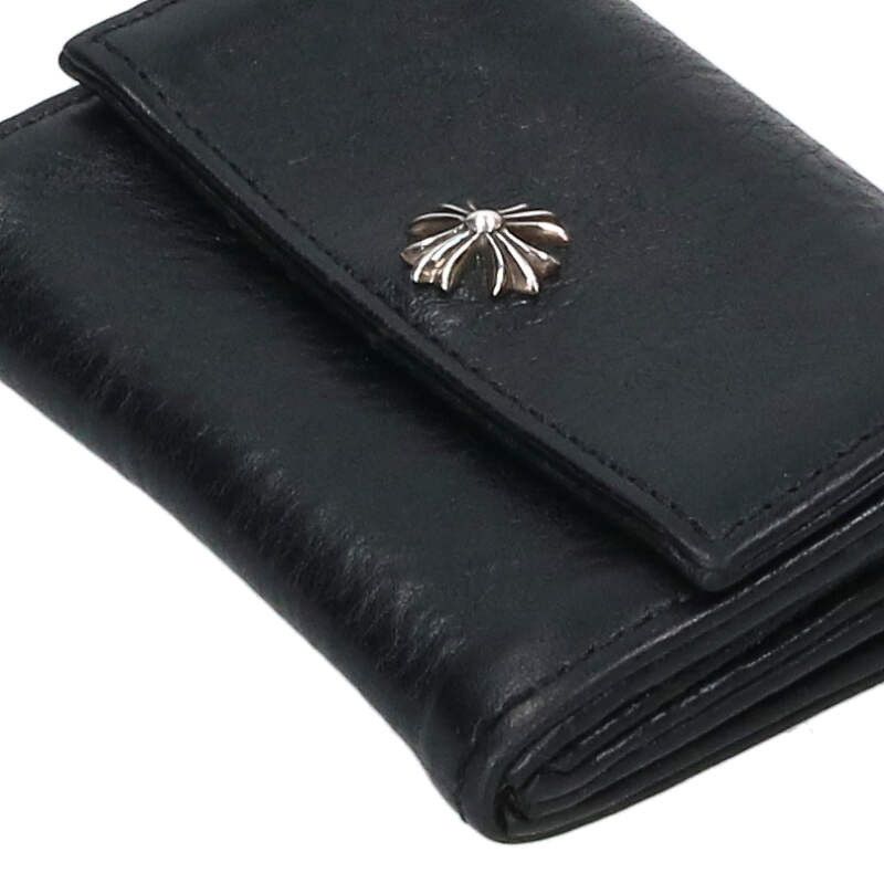 クロムハーツ TINY WALLET/タイニーウォレット CHプラスボタンレザー