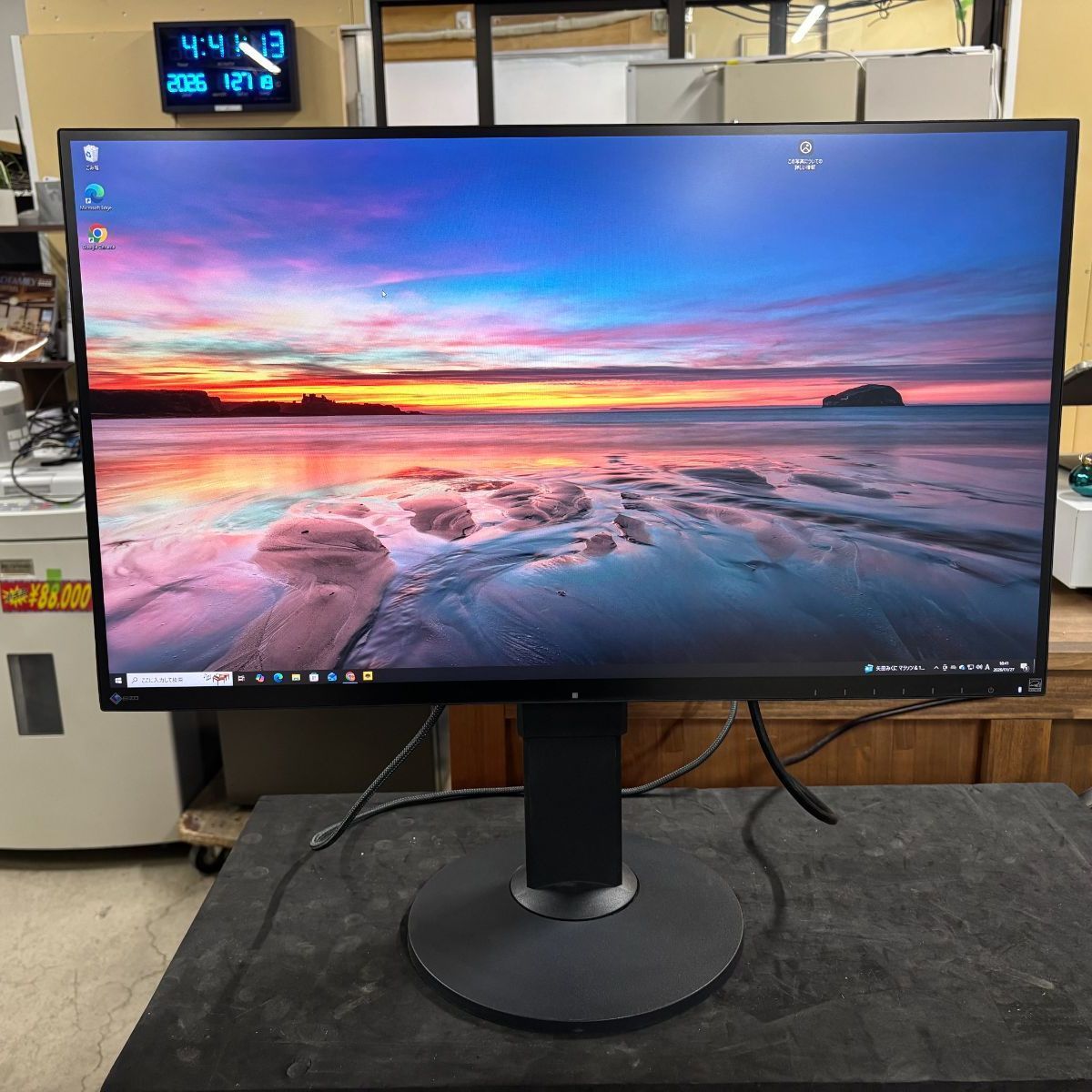 中古☆EIZO PCモニター FlexScan EV2780 プロ仕様 ⑧ FlexScan EIZO EV2780-BK 27インチ カラー液晶モニター 2560x1440