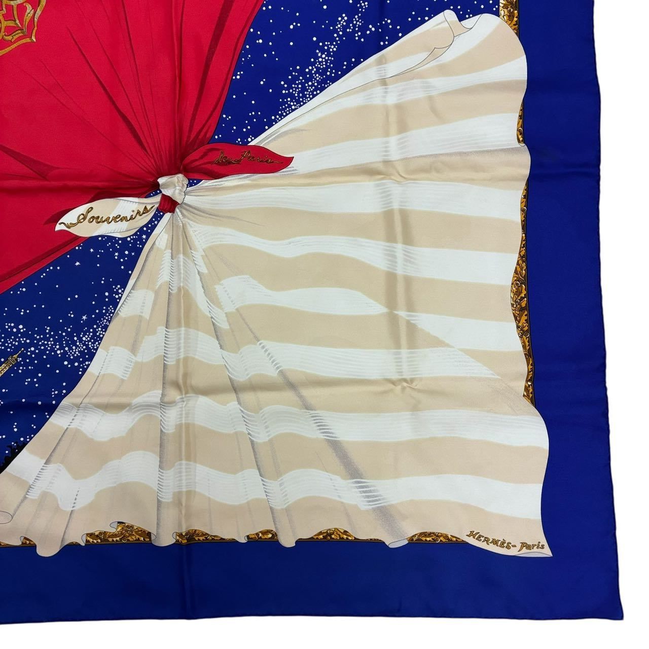 極美品 HERMES エルメス スカーフ カレ90 シルク Souvenirs de Paris