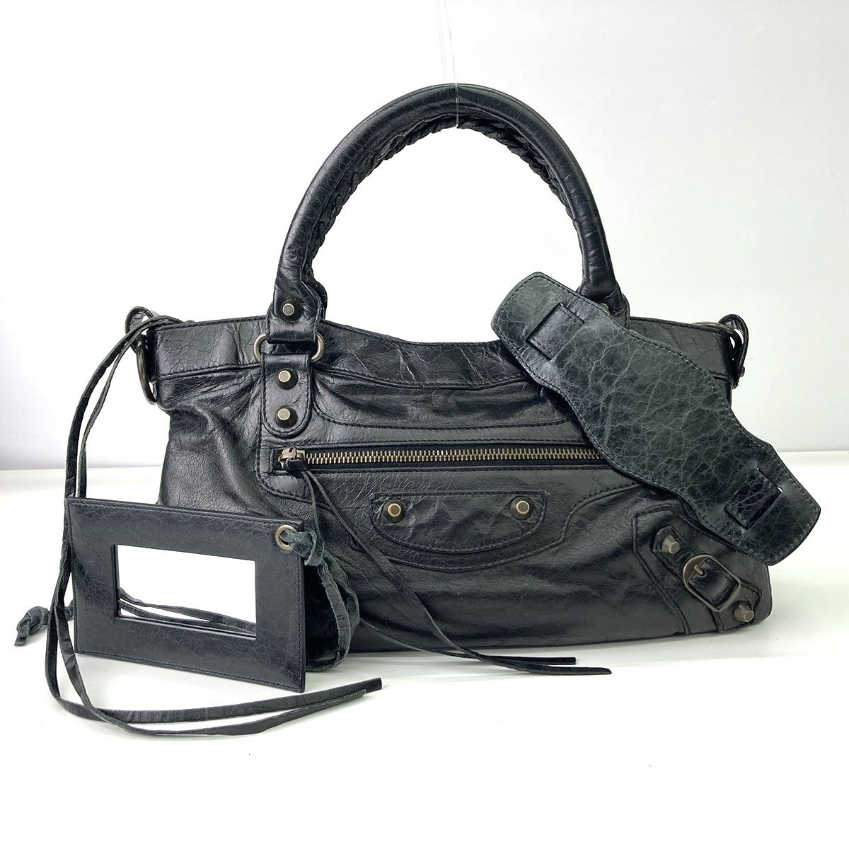 BALENCIAGA バレンシアガ ザ・ファースト レザー2WAY ハンドバッグ 