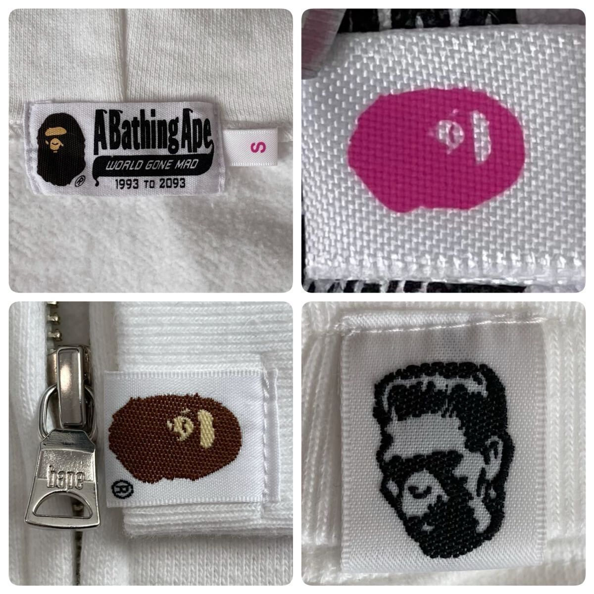 WGM シャーク パーカー レディース Sサイズ ホワイト a bathing ape