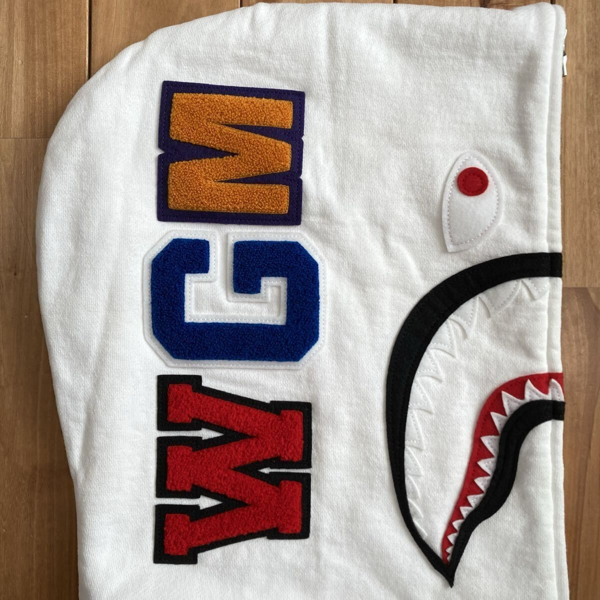 WGM シャーク パーカー レディース Sサイズ ホワイト a bathing ape
