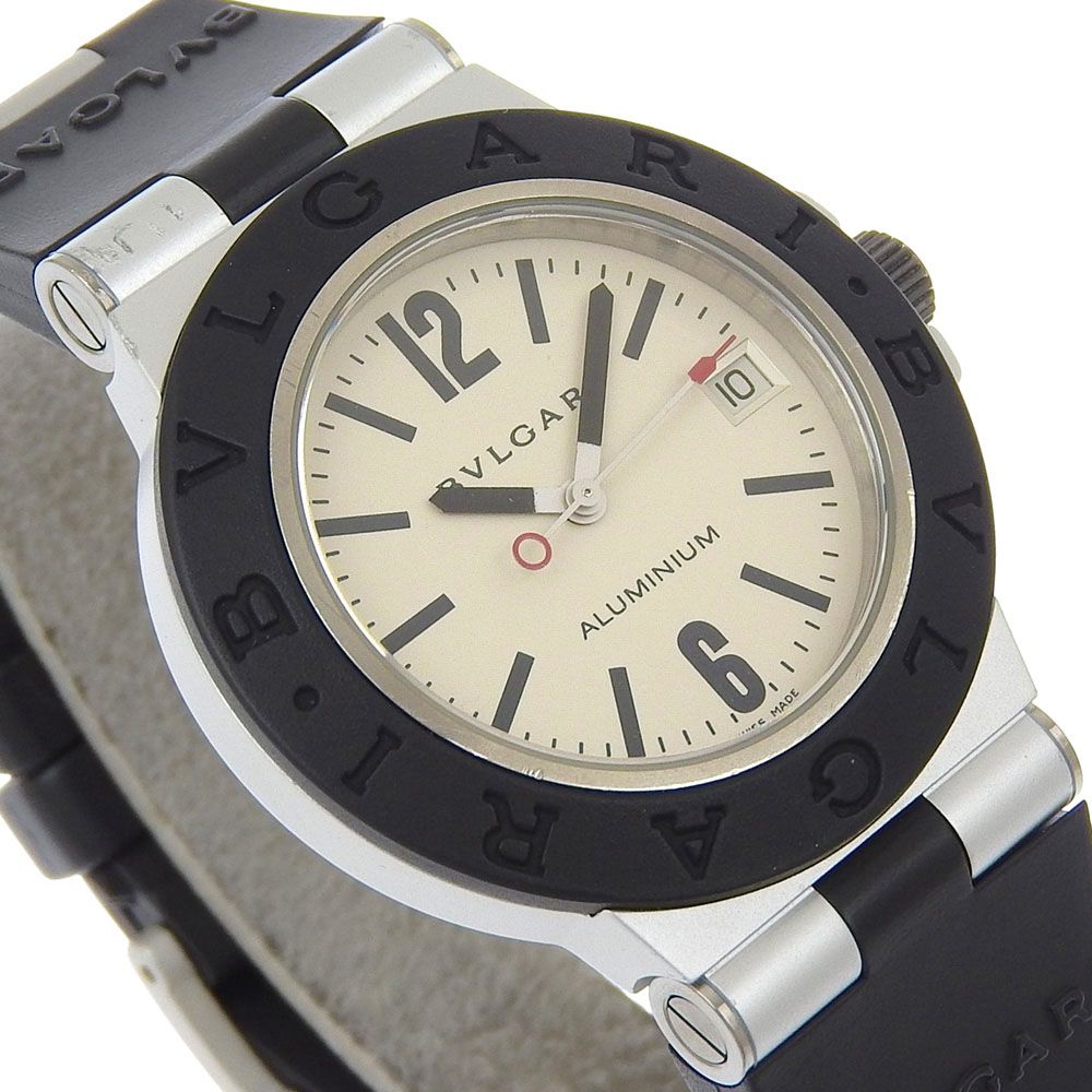 BVLGARI】ブルガリ アルミニウム AL38TA アルミ×ラバー 黒 自動巻き