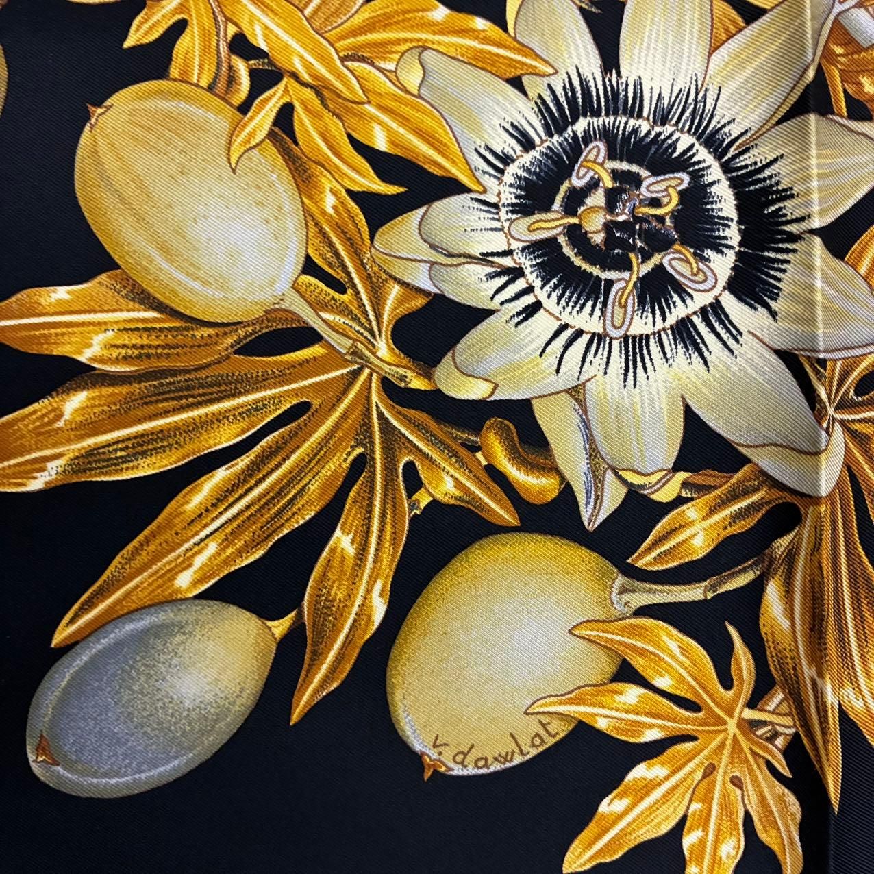 未使用品 HERMES エルメス カレ90 PASSIFLORES パッションフラワー