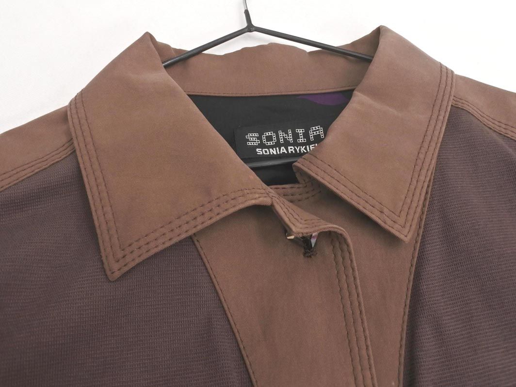 SONIA RYKIEL ソニアリキエル 切替 ジャケット size42/茶