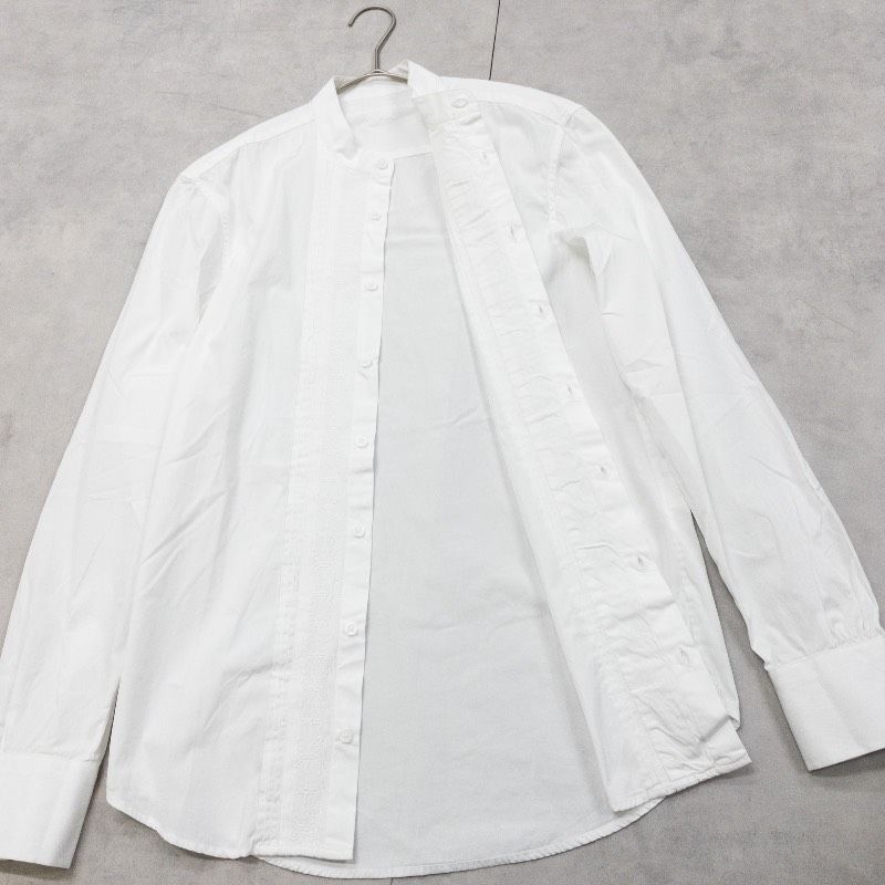 BOURRIENNE PARIS X ブリエンヌパリディス シャツ ピンタック 刺繍