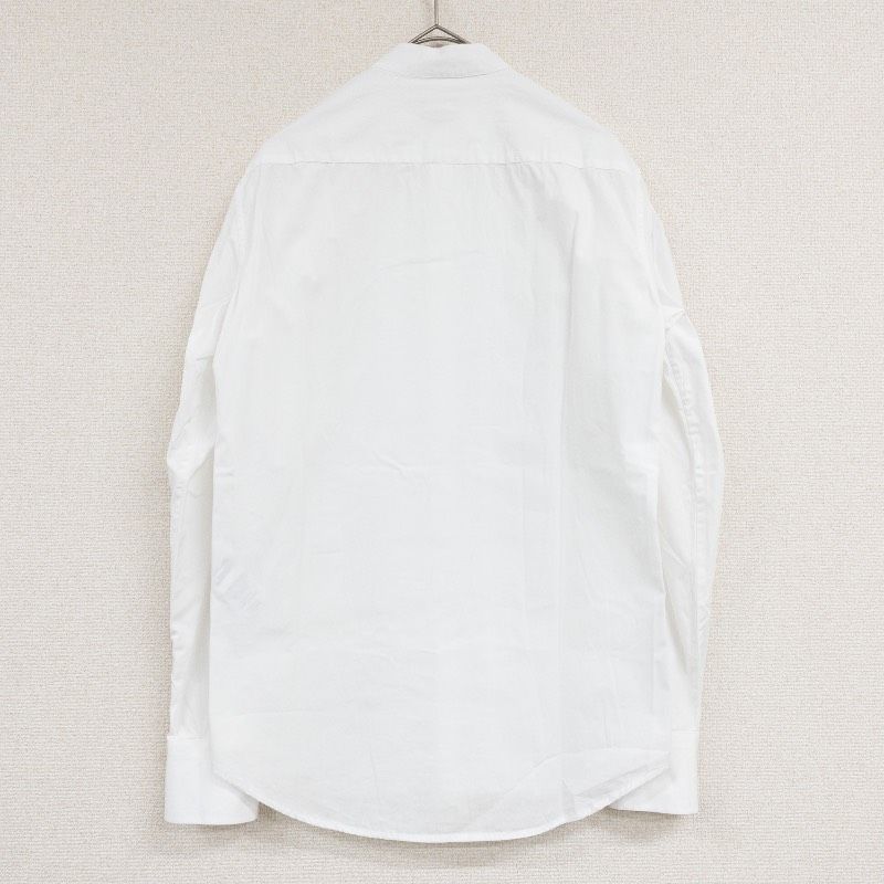 BOURRIENNE Paris Xスタンドカラーシャツ ホワイト XS 刺繍 BOURRIENNE PARIS X ブリエンヌパリディス シャツ ピンタック 刺繍