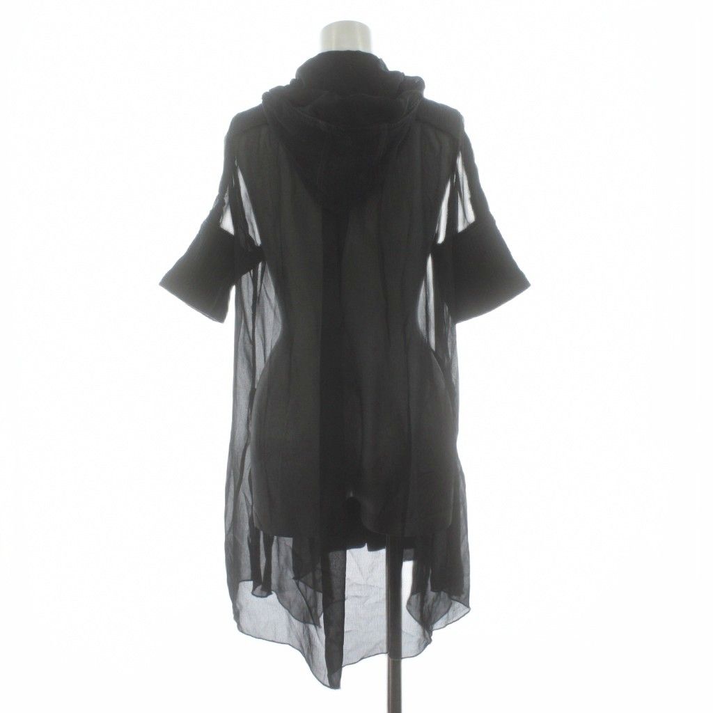 アルゴンキン ALGONQUINS シアージャケット フード 切替 シフォン F 黒