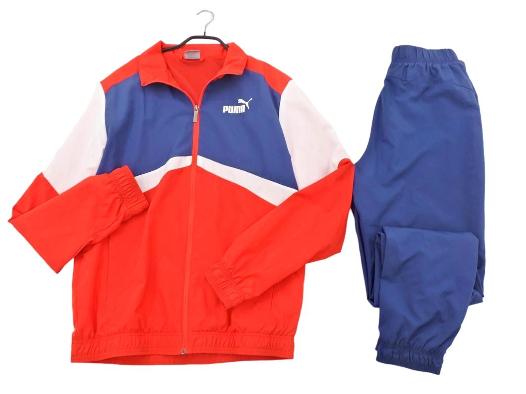 PUMA プーマ ジャージ上下 セットアップ sizeL/青x赤 ◇□ メンズ