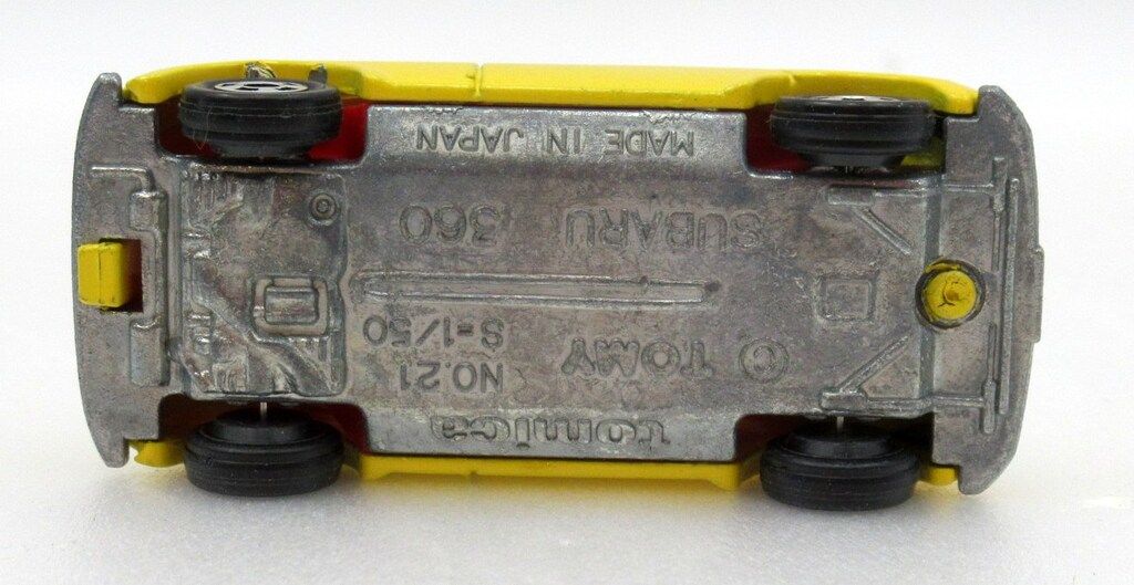 トミー トミカ/黒箱日本製 富士重工 スバル360 黄色/赤屋根 21-4-1