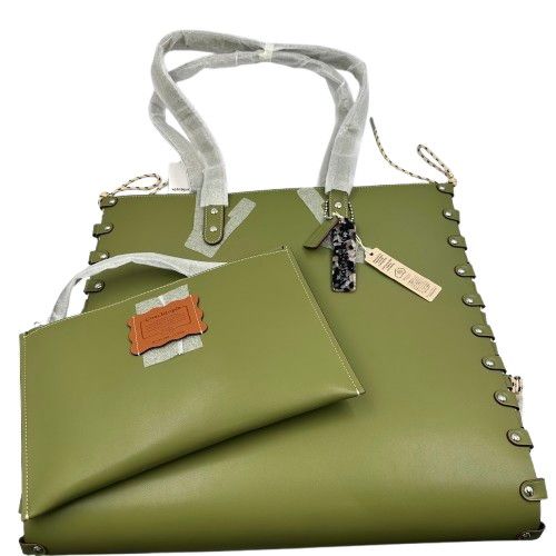 COACHTOPIA コーチトピア トートバッグ ラージ グリーンカーキ レース 