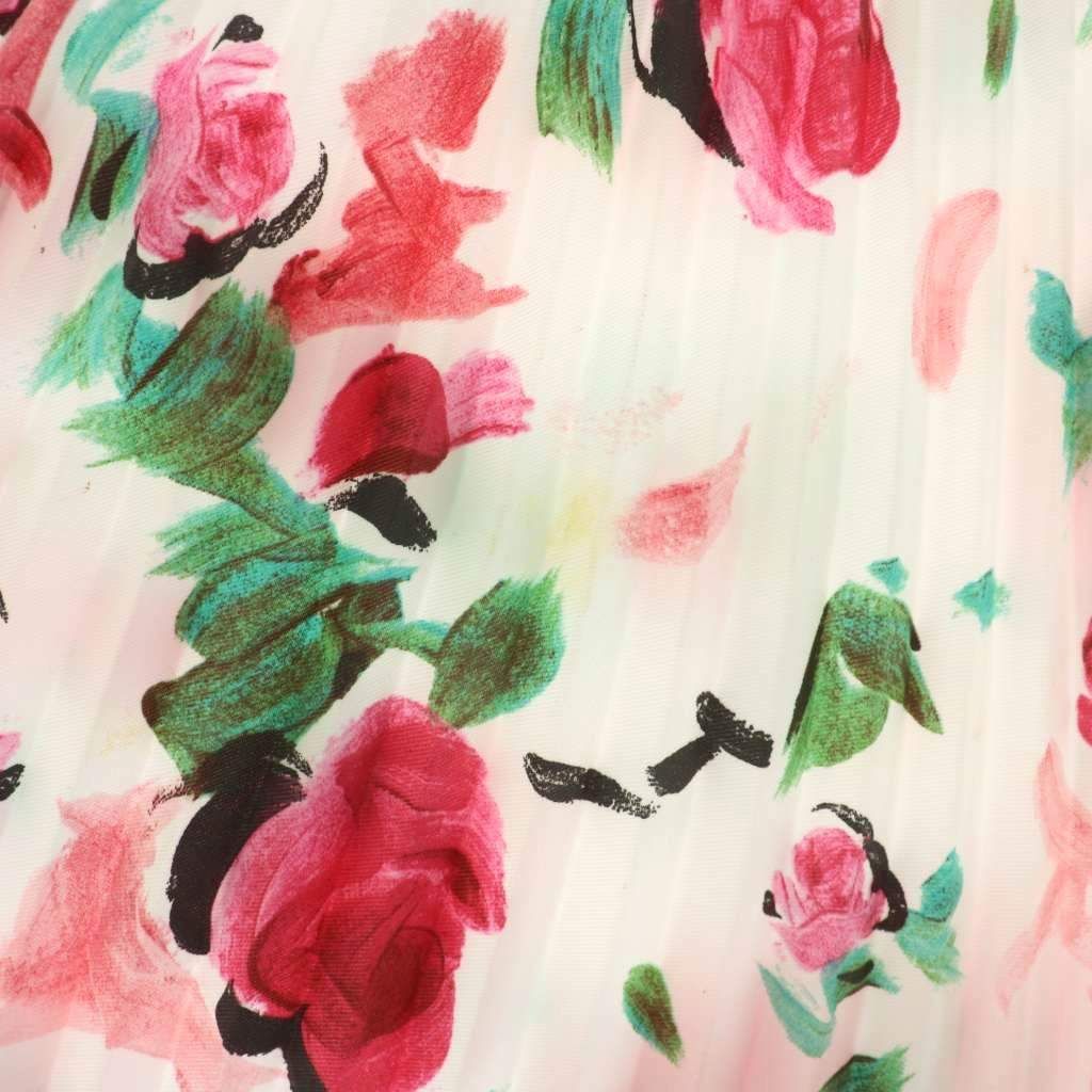 エムズグレイシー M'S GRACY フラワープリントプリーツスカート フレア