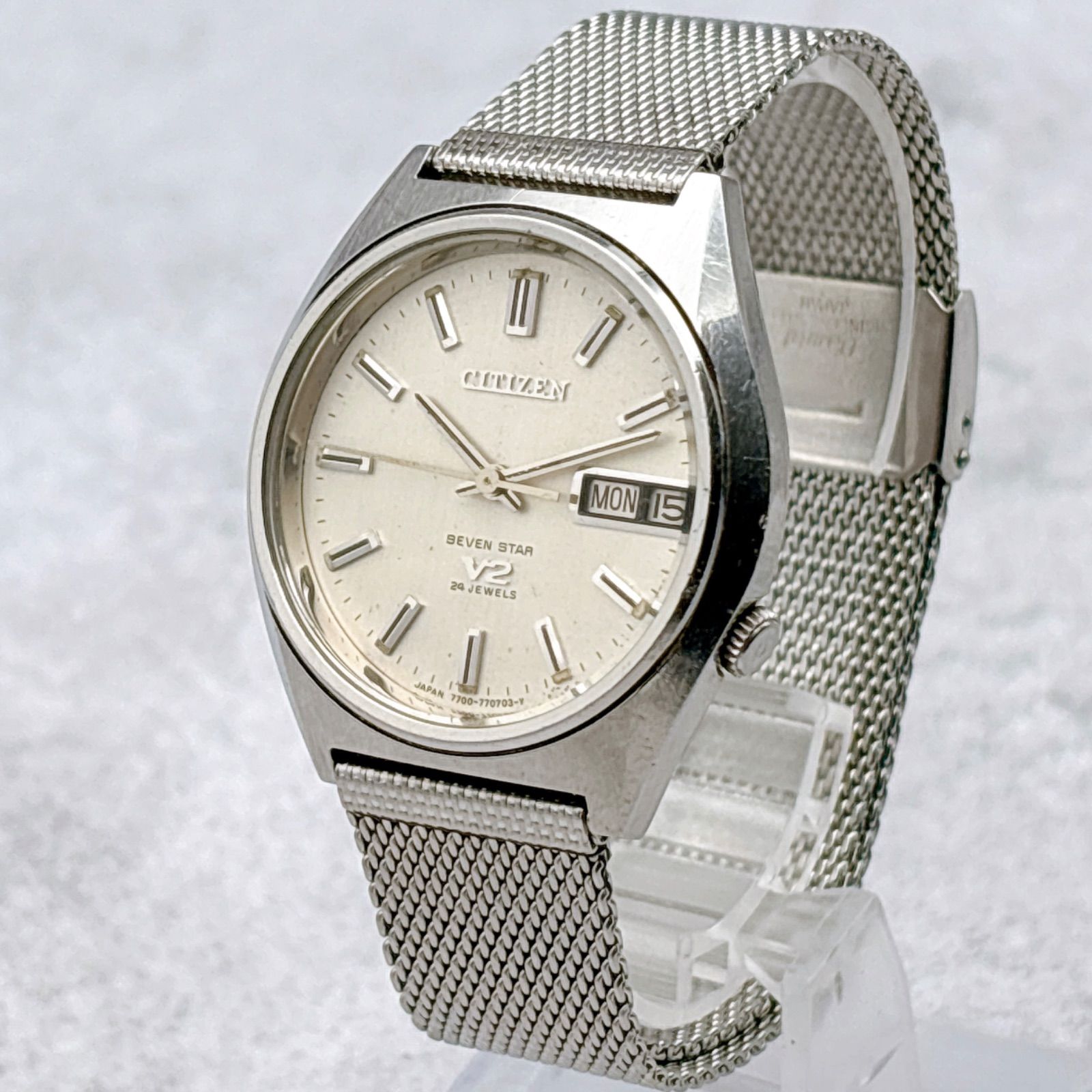 CITIZEN シチズン SEVEN STAR V2 メンズ 腕時計 4 770706Y 自動巻 デイデイト 稼働品 152