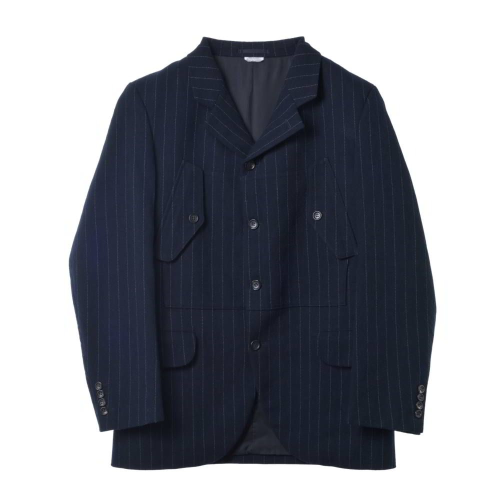 COMME des GARCONS HOMME DEUX ストライプ ワークポケット ジャケット