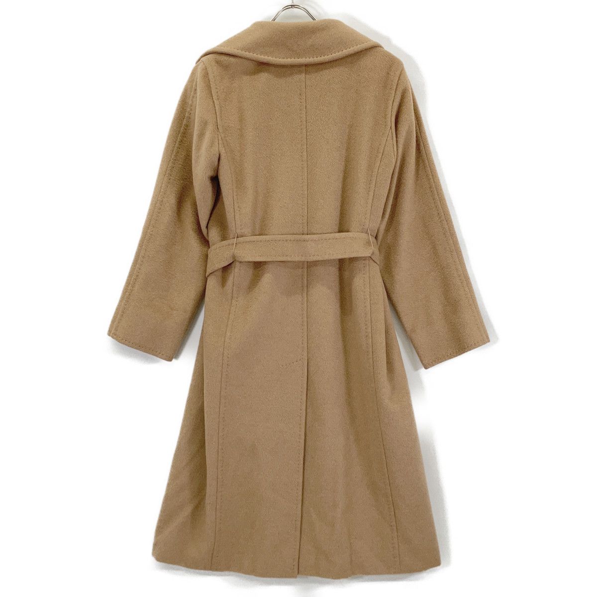 Max Mara マックスマーラ 101614730 ﾍﾞｰｼﾞｭ ｶｼﾐｱﾌﾞﾚﾝﾄﾞ ﾁｪｽﾀｰｺｰﾄ 38