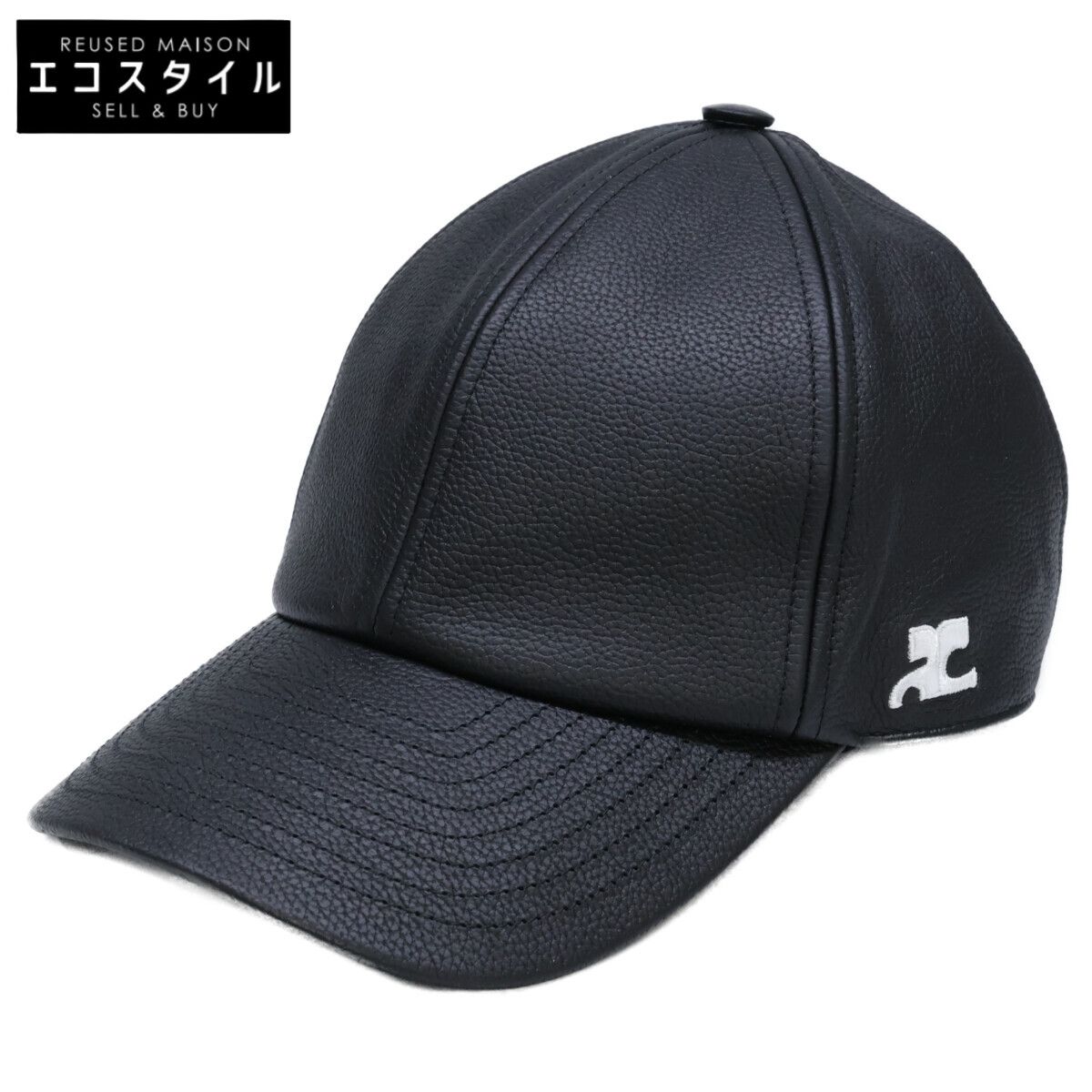 Courreges クレージュ 【美品】124ACT029CV00169999 カウレザー ロゴ