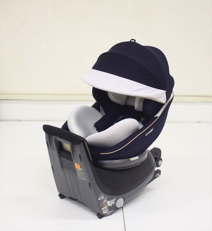 美品 クルムーヴ スマート ISOFIX エッグショック JL-590 ネイビー