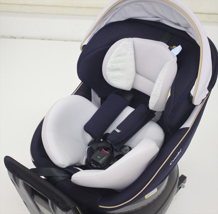 美品 クルムーヴ スマート ISOFIX エッグショック JL-590 ネイビー