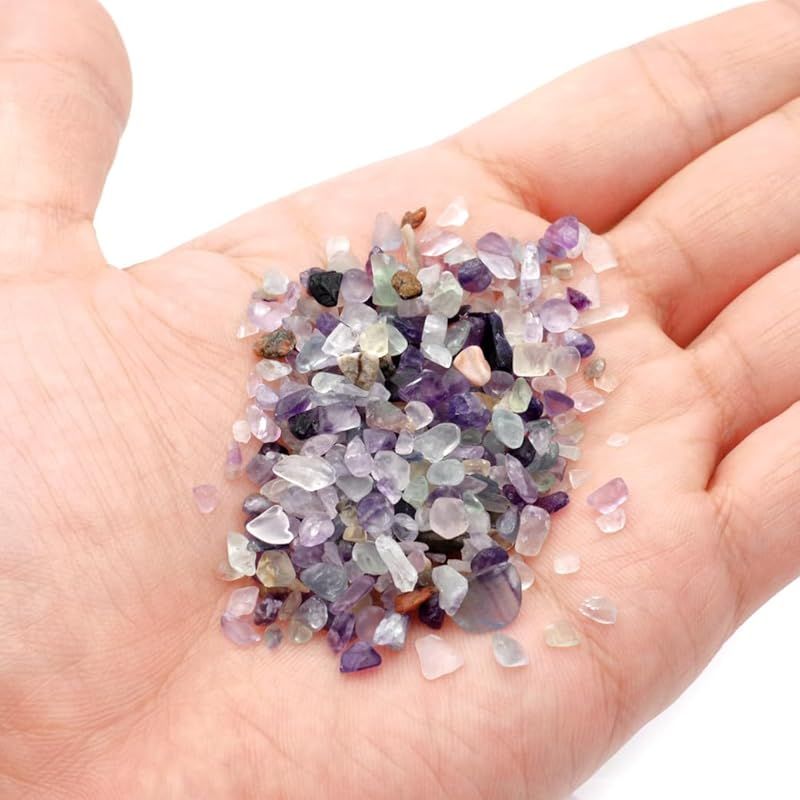 b★数量限定★天才の石♢濃色マルチカラー【100g♢フローライト原石さざれ】❤️ GOLD STONE] フローライト さざれ石 100g 極小 蛍石 マルチカラー