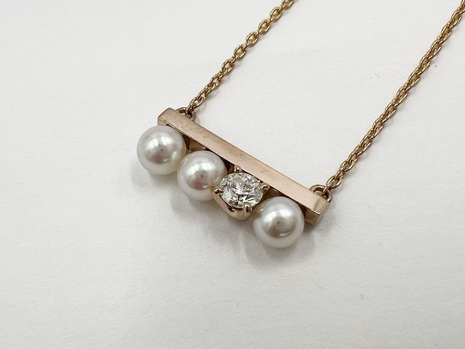 TASAKI プチパールネックレス＆ブレスレット セット サクラゴールド 現行品 TASAKI タサキ プチ バランス ダイヤモンド ソロ ネックレス パール