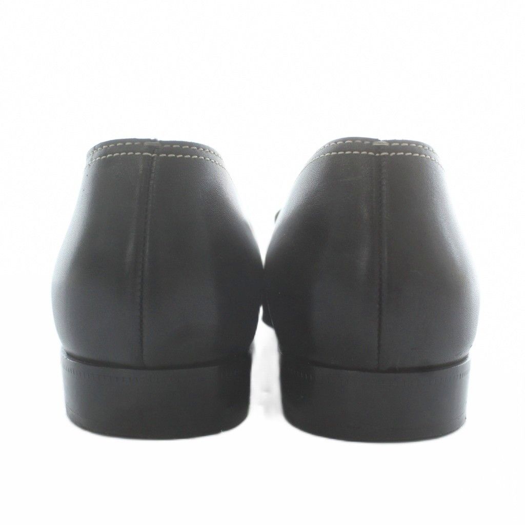 エルメス HERMES ローファー モカシン レザー スクエアトゥ Hロゴ 36