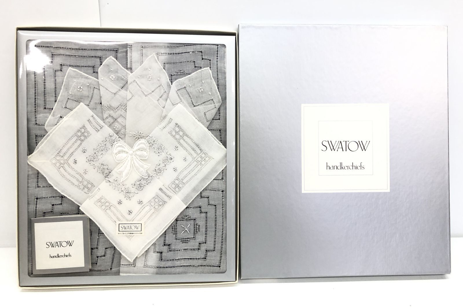 未使用】保管品 中国伝統工芸 SWATOW 汕頭 スワトウ 刺繍 はんかち