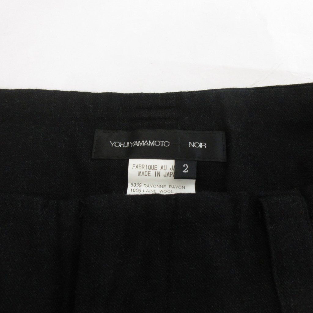 ヨウジヤマモトノアール YOHJI YAMAMOTO NOIR タック ワイドパンツ