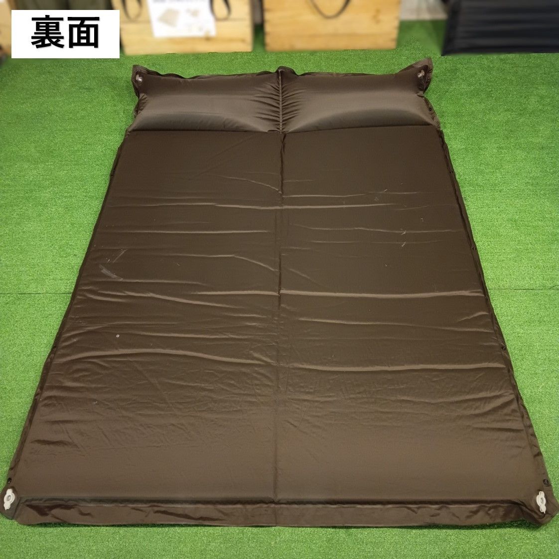 ◇FIELDOOR(フィールドア) 枕付き車中泊マット(ブラウン) Lサイズ
