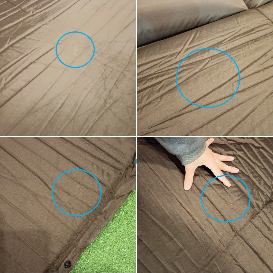 ◇FIELDOOR(フィールドア) 枕付き車中泊マット(ブラウン) Lサイズ