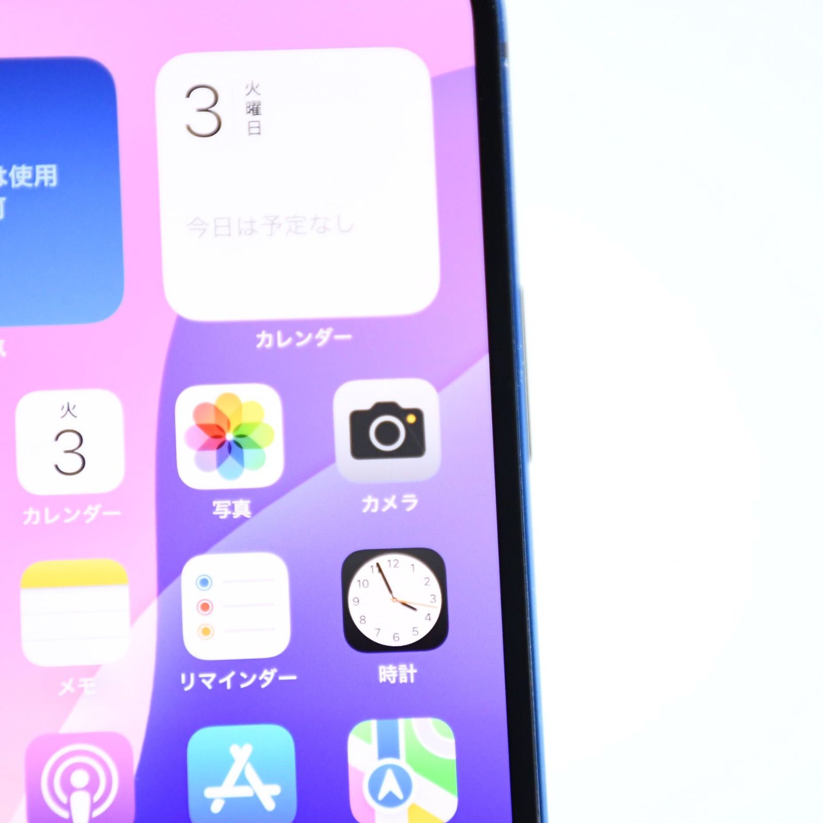 背面割れ＊動作可＊純正電池86 %】SIMフリー iPhone12 64GB ブルー