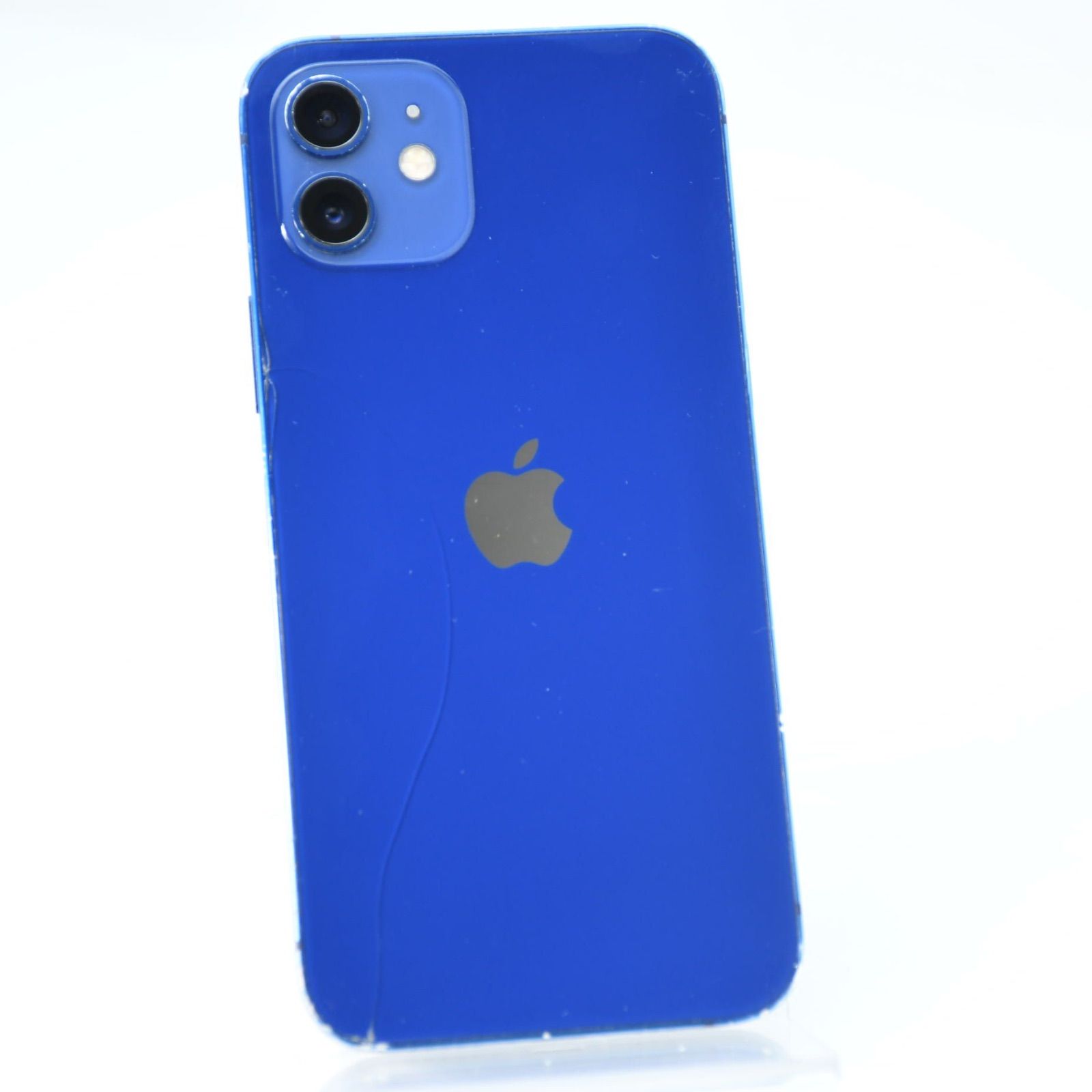 背面割れ＊動作可＊純正電池86 %】SIMフリー iPhone12 64GB ブルー