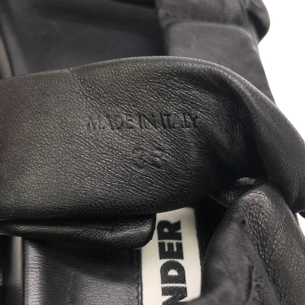 JIL SANDER ジルサンダー レザーフラットミュールサンダル ブラック 38 
