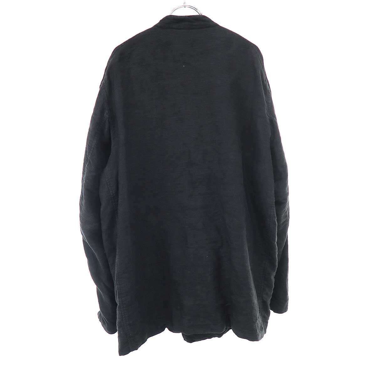 新品　24AW COMOLI 起毛リネンスタンドカラージャケット　4 ブラック COMOLI コモリ 24AW リネン起毛 スタンドカラージャケット A03-01007